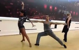 2013年International体育舞蹈国际锦标赛米哈伊尔与安娜斯塔西娅赛前的训练